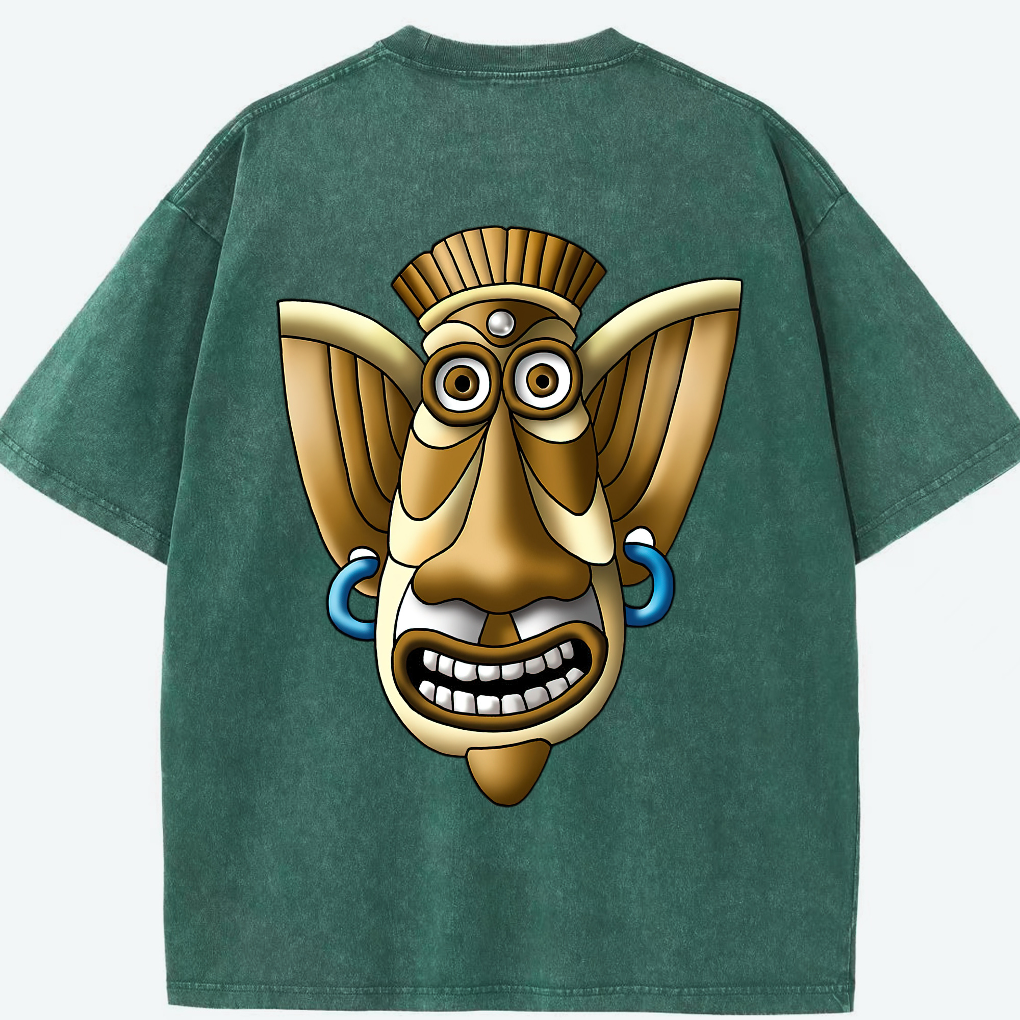 （画像用） ドラゴンクエスト Doragon Kuesuto Dragon Quest 綿100% ヴィンテージ風 半袖Tシャツ（背面プリント）